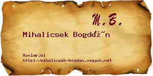 Mihalicsek Bogdán névjegykártya
